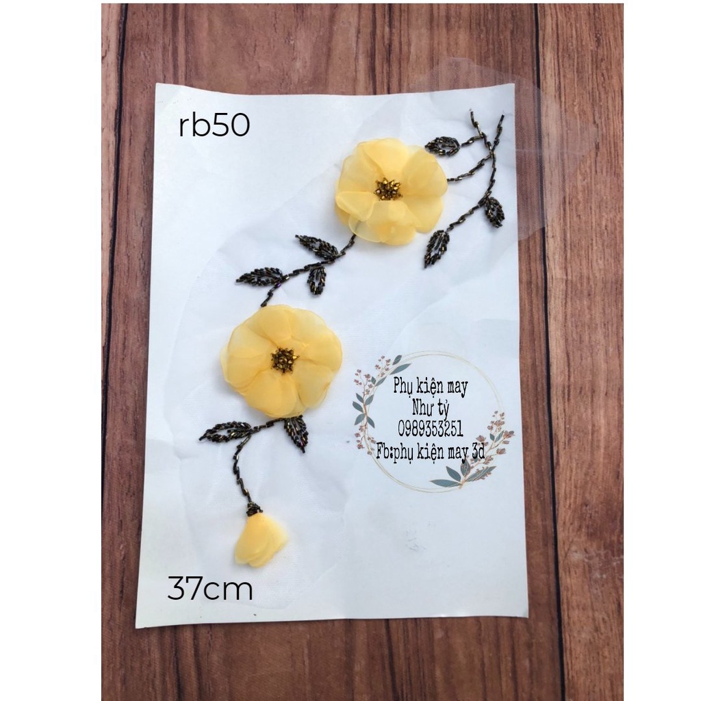 [Có sẵn] [Ảnh thật] nhánh 2 hoa kết hạt đá hoa cao cấp 37cm