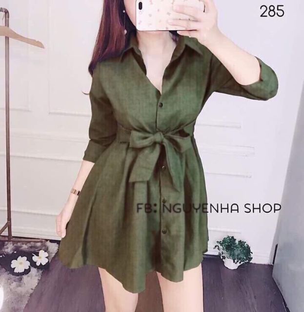 ĐẦM SƠ MI CHẤT KATE (hình thật 100%) | BigBuy360 - bigbuy360.vn