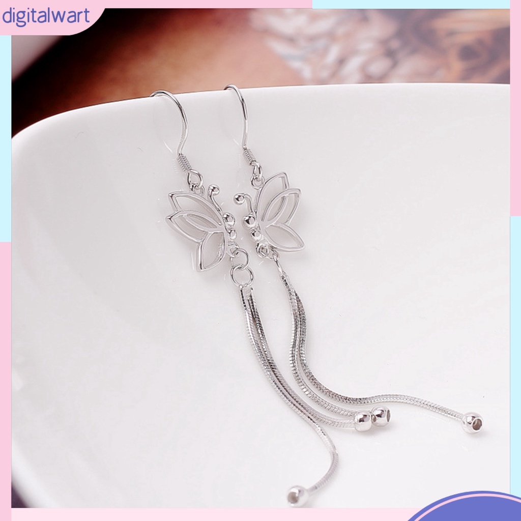 Cặp khuyên tai dành dây dài phối hình cánh bướm sang trọng thời trang dành cho nữ