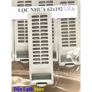 Lưới lọc máy giặt TOSHIBA hộp nhựa kích thước 192mm x 62mm loại Tốt