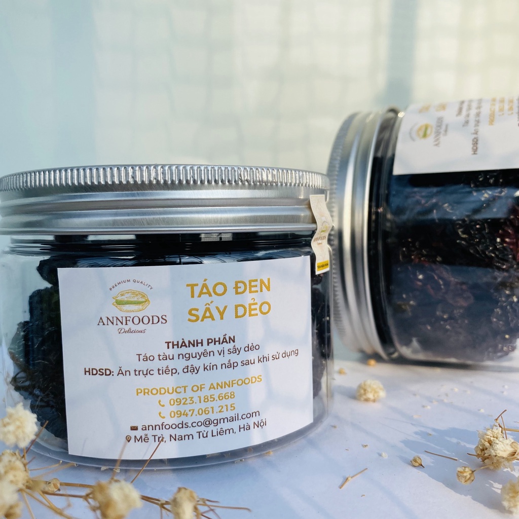 Táo Đen Sấy Dẻo Táo Tàu Đen Sấy Dẻo Không Đường Loại 1 Ăn Vặt Chốt Cho Sức Khỏe  - Annfoods