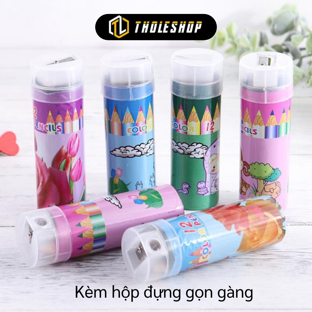 Bút Chì Màu - Combo 12 Bút chì Màu Cho Bé ( Có Chuốt), Nguyên Liệu Cao Cấp 6900
