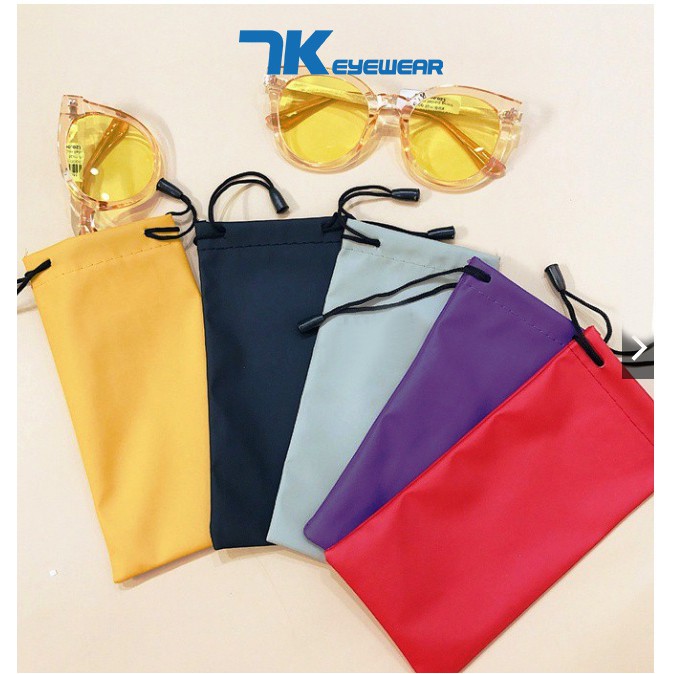 Túi đựng mắt kính cận nam nữ 7KTUI, thời trang dây rút, ví gấp, dùng thay hộp đựng, nhiều màu (Shop giao màu ngẫu nhiên)
