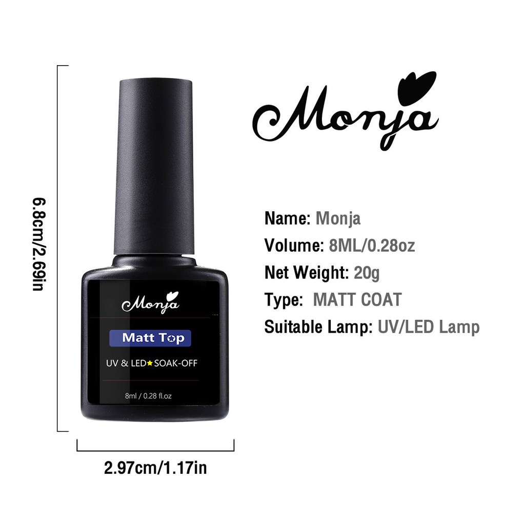 [Hàng mới về] Sơn móng tay gel Monja chuyên dùng làm sơn nền và sơn phủ