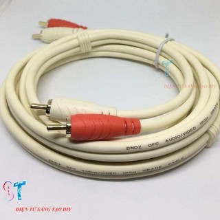 DÂY CÁP AV 2 ĐẦU HOA SEN ĐỰC RA 2 ĐẦU HOA SEN ĐỰC 1.8M