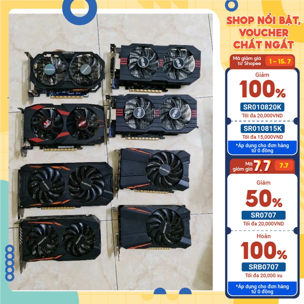 Card màn hình GIGABYTE GeForce GTX 1050Ti 4GB GDDR5 bảo hành 12 tháng.