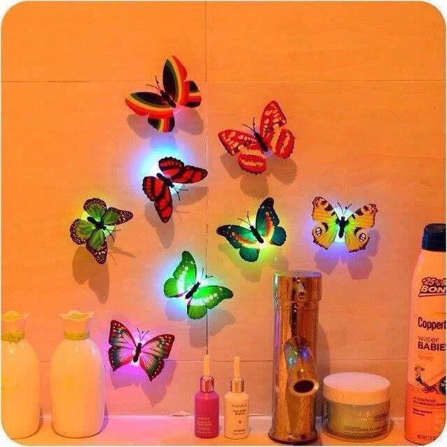 COMBO 10 BƯỚM PHÁT SÁNG TRANG TRÍ TƯỜNG (RẺ NHẤT SÀN SHOPEE) khodogogiare1987