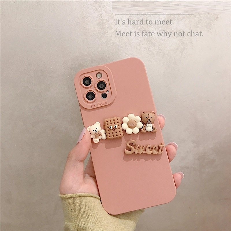 Ốp điện thoại TPU dẻo họa tiết gấu xinh xắn cho Iphone 12 Pro Max 13 Pro Max 11 Pro Max Xs Max Xr X 7plus