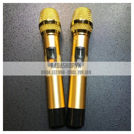 Loa karaoke di động Kingbass KB 215-25, Loa kéo thùng gỗ bass đôi hát karaoke âm thanh công suất lớn + Tặng 2 micro