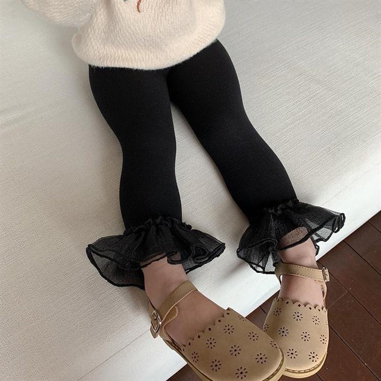 Quần Dài Phối Lưới Thời Trang Xuân Thu Cho Bé Gái