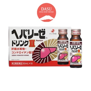 Nước uống bổ gan Nhật Bản Zeria Hepalyse II và Hi Plus (Hộp 10 chai x 50ml)