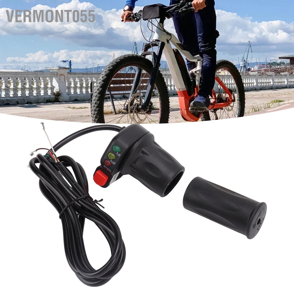 Có thể bán buôn Xe đạp điện Tay cầm ga 22mm Đường kính tay Ổn định nhạy cảm 48V Bộ gia tốc xe Vermont055 Hàng giao ngay