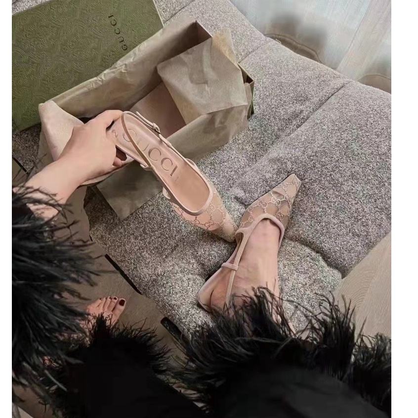 Giày Cao Gót Nữ GC Máy Bơm Lưng