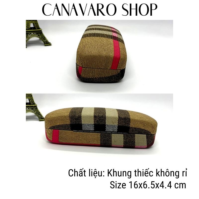 Hộp đựng kính râm kính mát to cao cấp thời trang chống sốc size 16 x 6.5 x 4.4cm CANAVARO SHOP CN1105