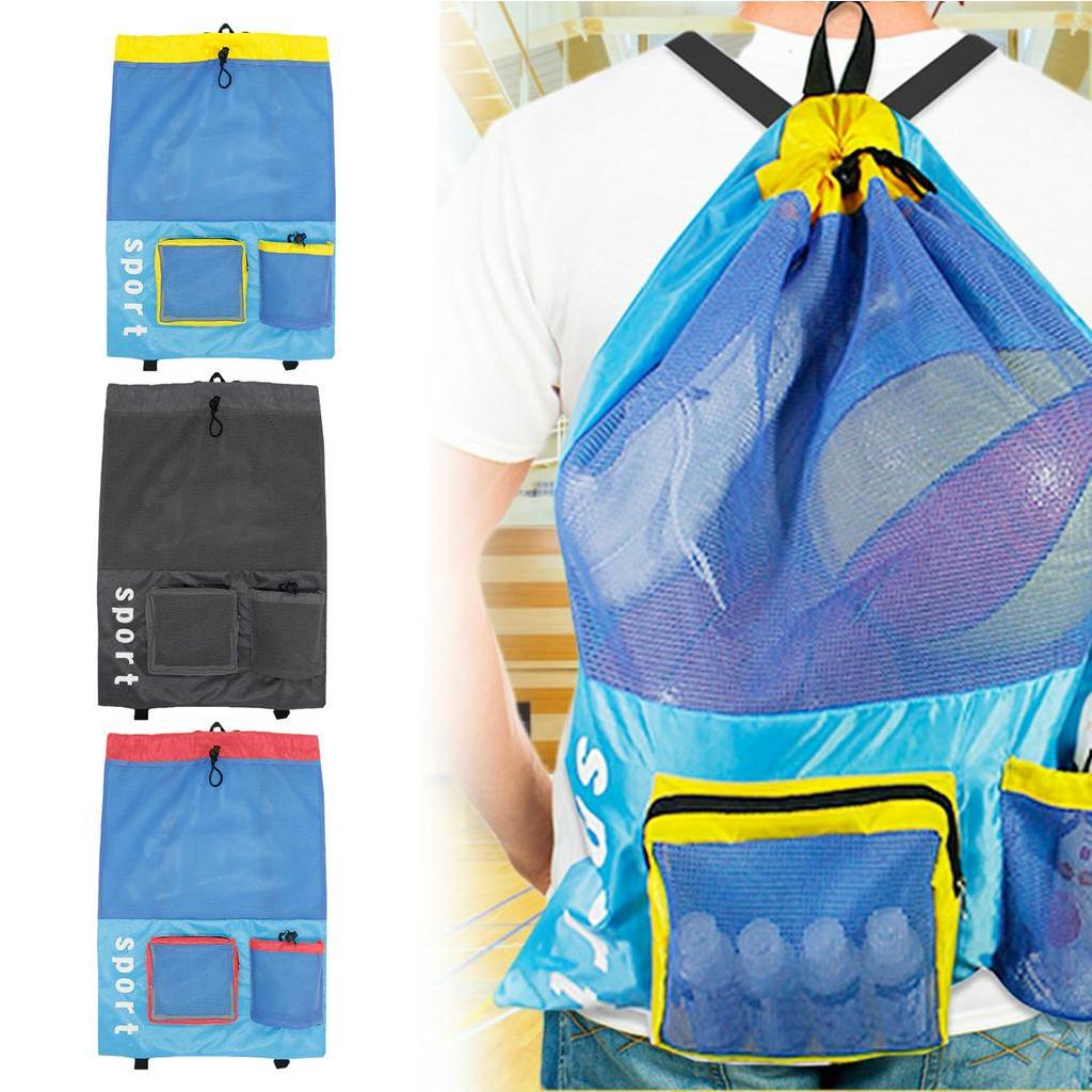 Ba Lô Thể Thao Dây Lưới Cỡ Lớn Chống Thấm Nước，Túi dây rút di động, balo dã ngoại, balo thể thao bóng rổ