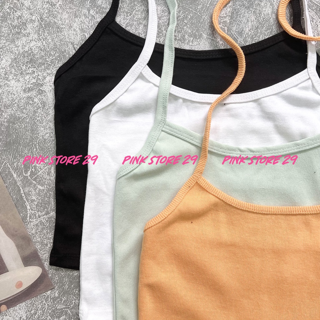 Áo Croptop Yếm Phối Dây Cột Nơ Cổ Gam Màu Pastel Dịu Dàng Đáng Yêu A5285