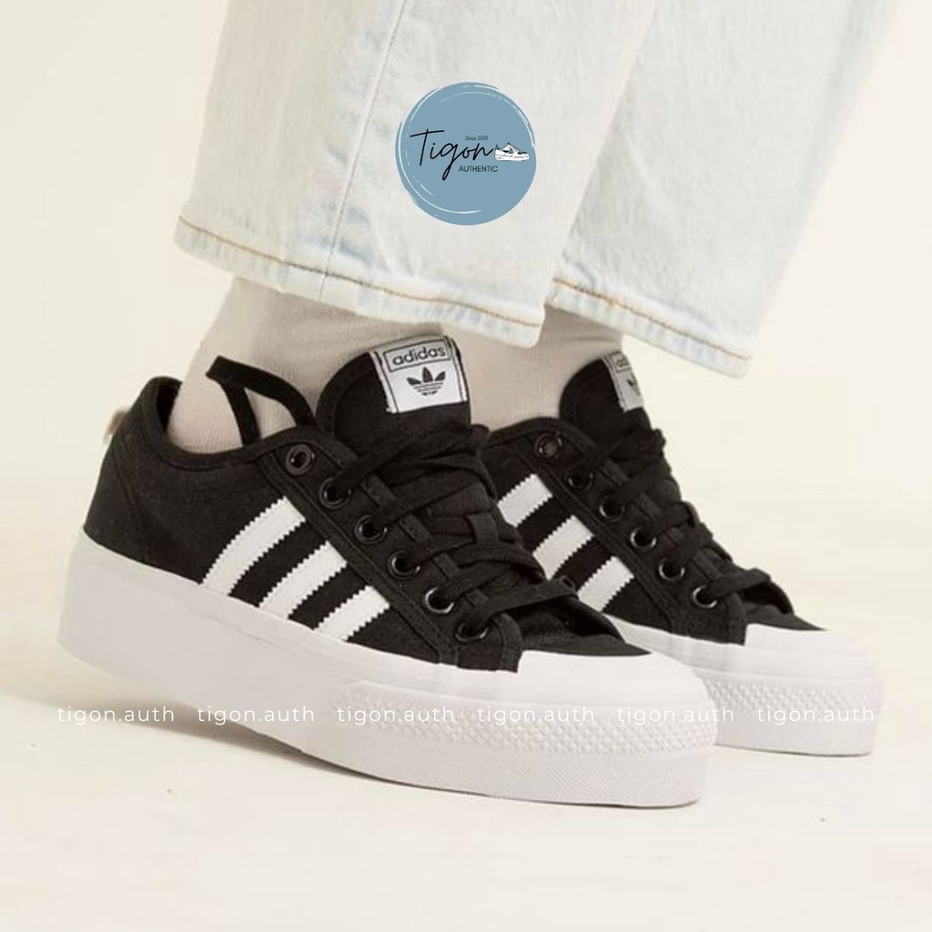 Giày Thể Thao Trắng Adidas Chính Hãng,  Giày Thể Thao Nữ Adida Nizza Platform