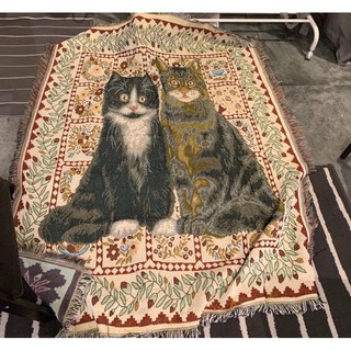 Thảm treo tường họa tiết vintage chăn trải shopha chống bụi, phong cách boho vintage freestyle