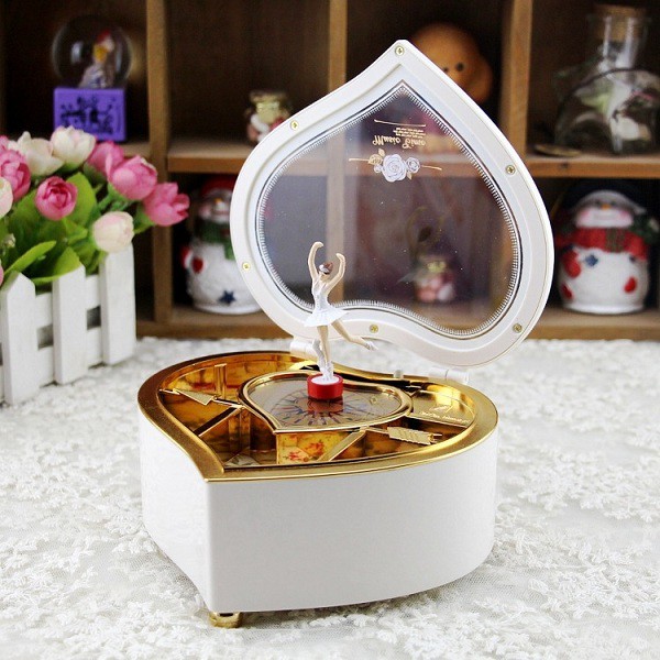 Quà lưu niệm hộp nhạc trái tim vũ công - Quà tặng sinh nhật, tặng bạn trai, bạn gái -