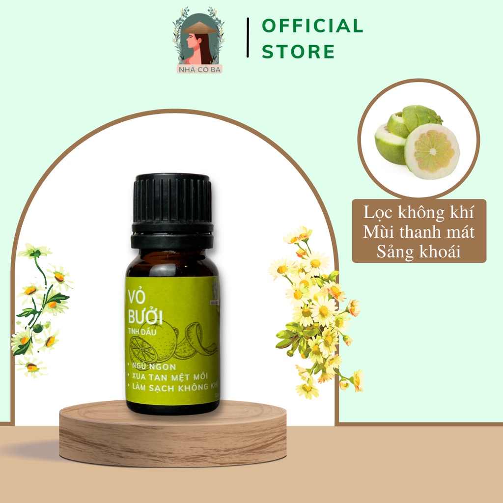 Tinh dầu thiên nhiên Nhà cô ba nguyên chất, xông phòng, nhiều mùi, 10ml