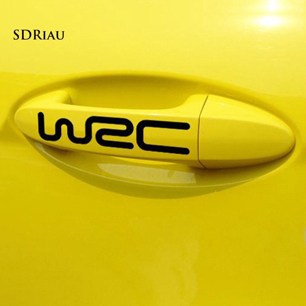 Set 4 miếng dán chữ WRC tự dính cho tay nắm cửa xe hơi