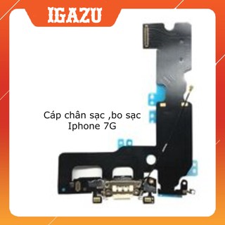 Cáp chân sạc / bo sạc Iphone 7 / 7G zin bóc máy (màu trắng-đen) - IGAZU