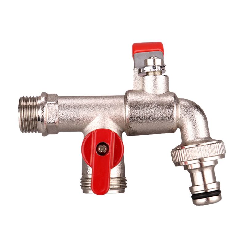Van Chia Vòi Nước Bằng Đồng Thau Tiện Dụng Cho Hoạt Động Ngoài Trời