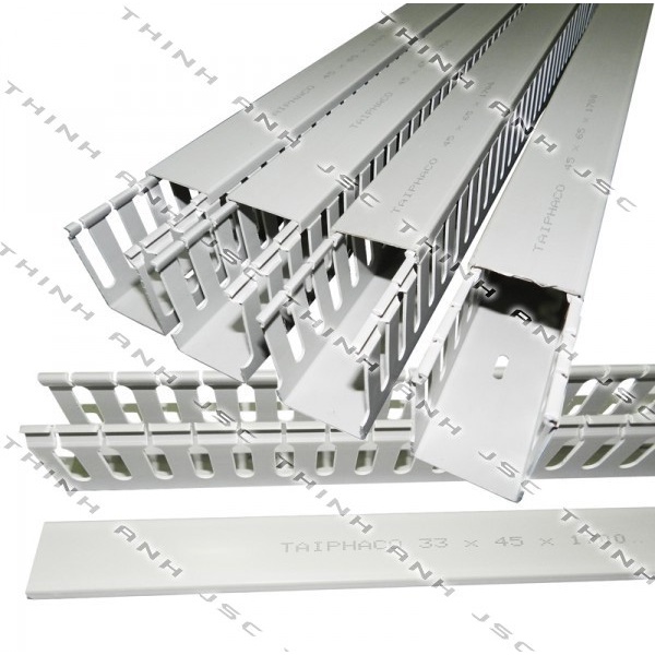 Máng Nhựa 45x45 Dài 1m7(cắt đôi) - Nẹp dây tủ điện 45x45 - Nẹp lỗ răng cưa 45x45
