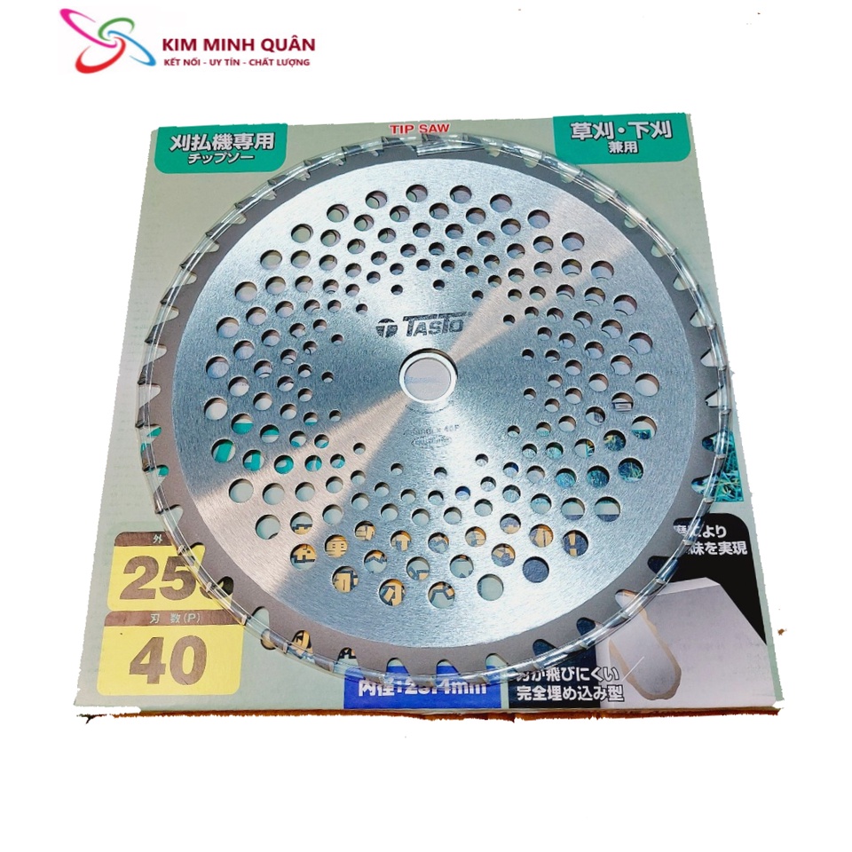 Lưỡi Cắt Cỏ 255mm*40R Lưỡi Hợp Kim Siêu Sắc Bén TASTO