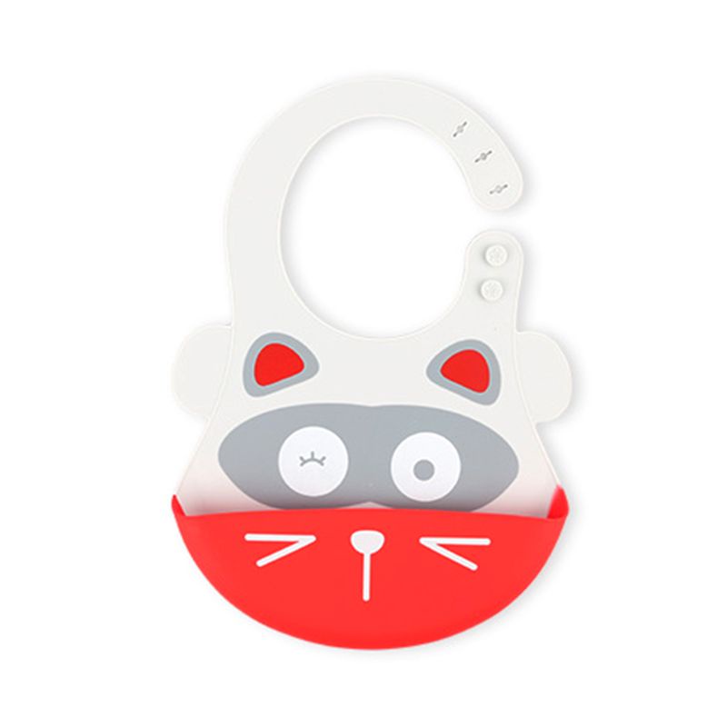 Yếm Ăn Bằng Silicon Họa Tiết Hoạt Hình Chống Dầu Dễ Vệ Sinh Cho Bé