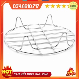 Rế hấp, rế lót nồi inox đa năng 2 in 1 cỡ lớn 20,5cm - Rế hấp đa chức năng
