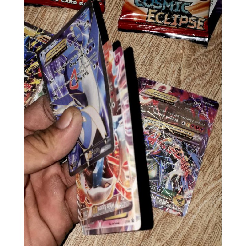 Sét 84 thẻ bài Pack Pokemon_Cosmic bằng giấy bóng cứng óng ánh rất đẹp