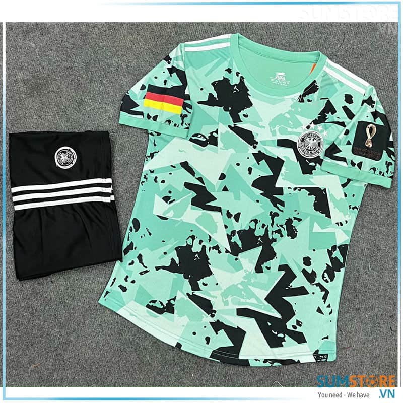 Bộ Quần Áo Đá Banh Thun Mè  Đồ Bóng Đá Tuyển Đức Xanh ZK - Áo Bóng Đá Thể Thao Nam Nữ Mới Chất Lượng Cao Cấp