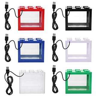 Bể cá mini để bàn dạng ráp logo