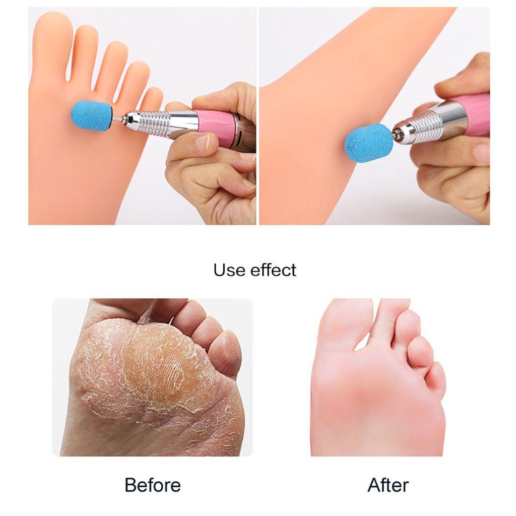 Bộ 3 Mũi Khoan Mài Móng Kèm Vòng Cao Su Chuyên Dụng Cho Salon