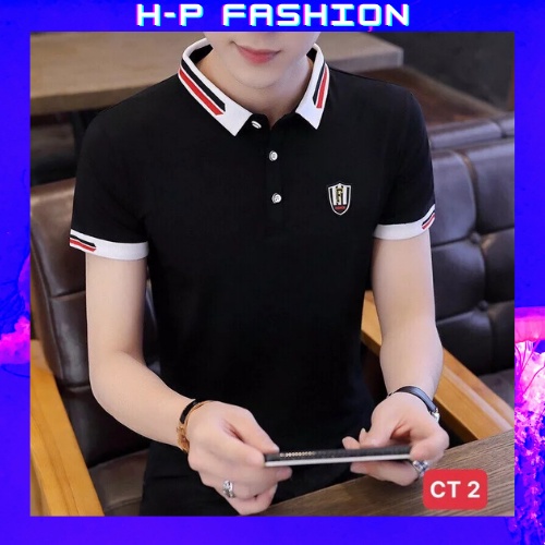 Áo Thun Nam Ngắn Tay Có Cổ  𝐅𝐑𝐄𝐄 𝐒𝐇𝐈𝐏  Áo Phông Nam Đẹp Vải Thun Co Giãn Thời Trang Hpfashion - ATNCT73