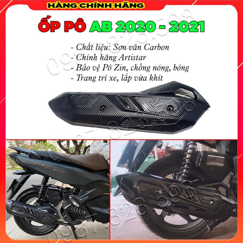 Ốp Pô , Ống Xả SH, SH Mode, Vision, Airblade  Chất Liệu Carbon Hàng Artistar Chính Hãng