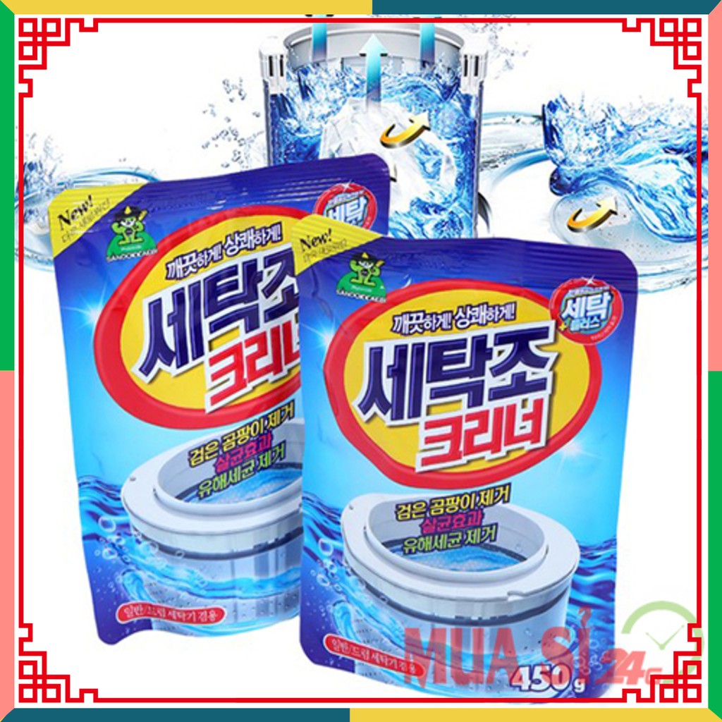 bột tẩy vệ sinh lồng máy giặt 450g