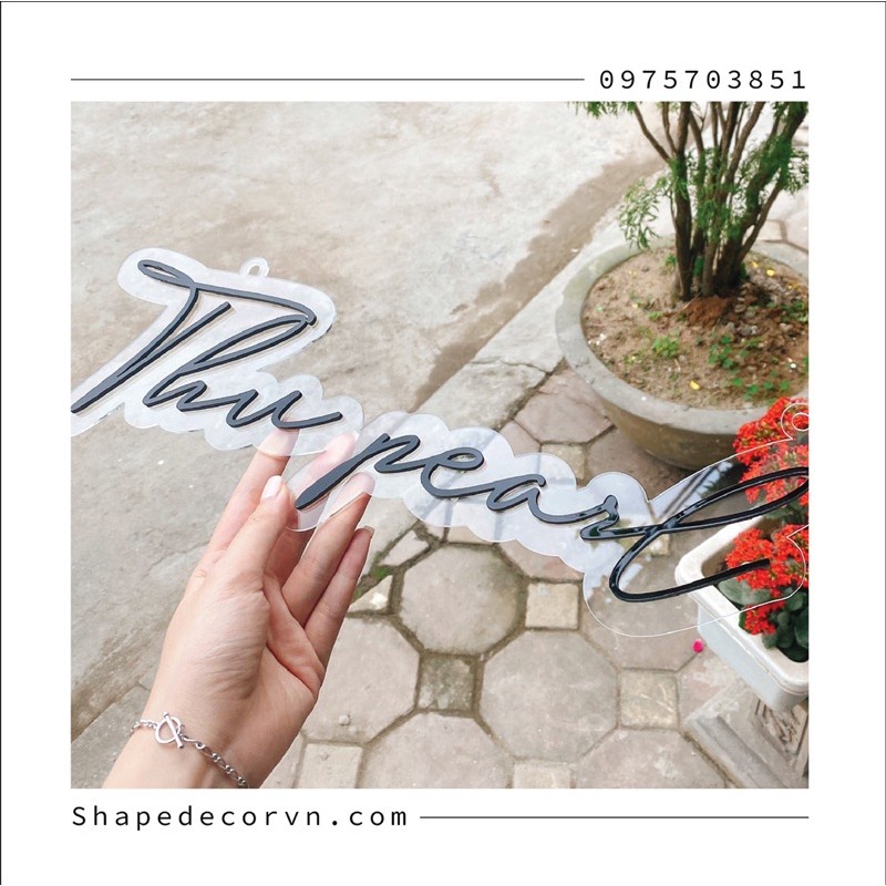 Biển chữ mica dán nổi  Chụp ảnh sản phẩm - làm theo yêu cầu - ảnh thật