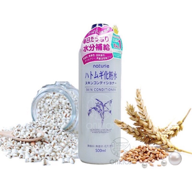 Nước Hoa Hồng chiết xuất Hạt Ý DĨ Naturie Hatomugi Skin Conditioner 500ml