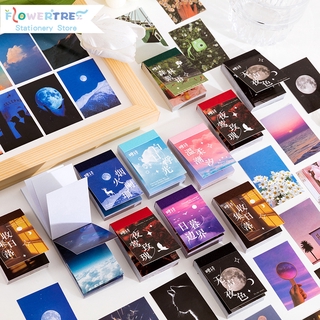 Flowertree Sticker Bộ 50 Tờ Hình dán Trang Trí Sổ Lưu Niệm Tiện Lợi