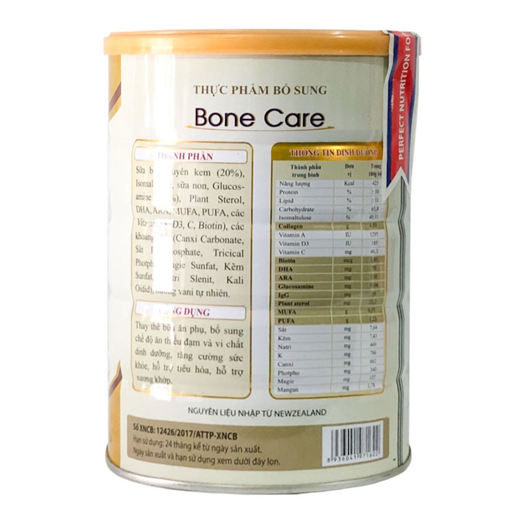 [CHÍNH HÃNG] Sữa Bột Gigo Gold Bone Care Hộp 900g (Chăm sóc sức khỏe CƠ-XƯƠNG-KHỚP)