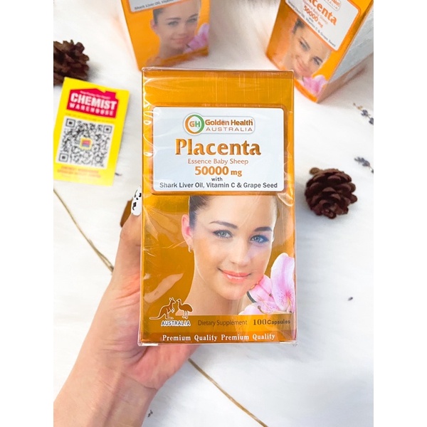Nhau Thai Cừu Golden Health Placenta 50000mg Úc (100 viên)