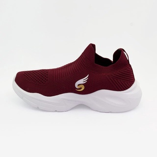Giày thể thao nữ 💖FREESHIP💖 giày chạy bộ sneaker Sshoes-không dây, vải thun mềm nhẹ êm chân K8966-6-RED
