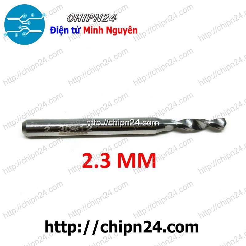 [1 CÂY] Mũi khoan mạch in CNC HỢP KIM 2.3mm (Mạch điện tử, PCB)