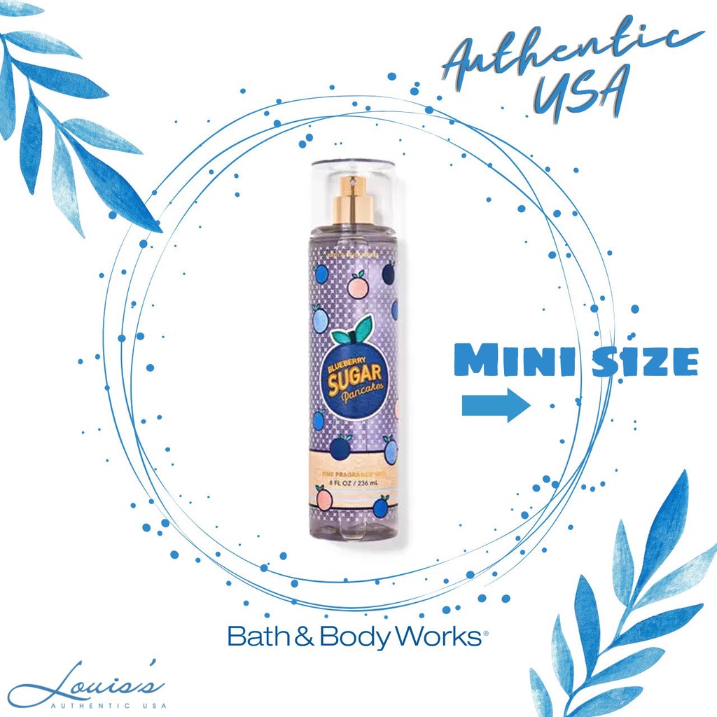 BLUEBERRY SUGAR PANCAKES  - Body mist / Xịt thơm toàn thân Bath & Body Works Mỹ