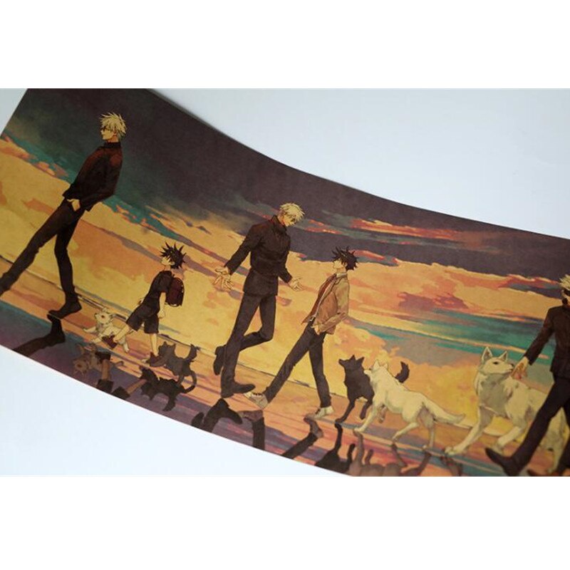 Poster Giấy kraft Treo Tường Trang Trí In Hình anime jujutsu kaisen