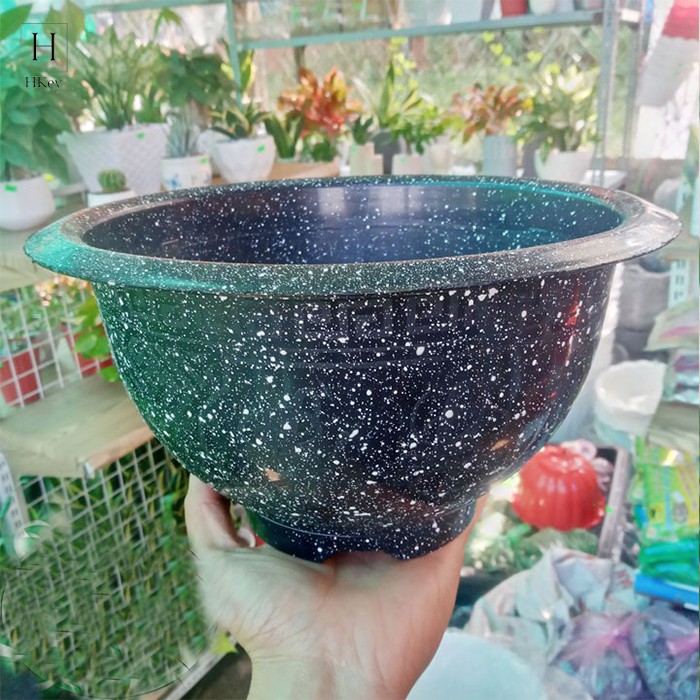 Chậu nhựa giả đá T28 kt 27x14cm