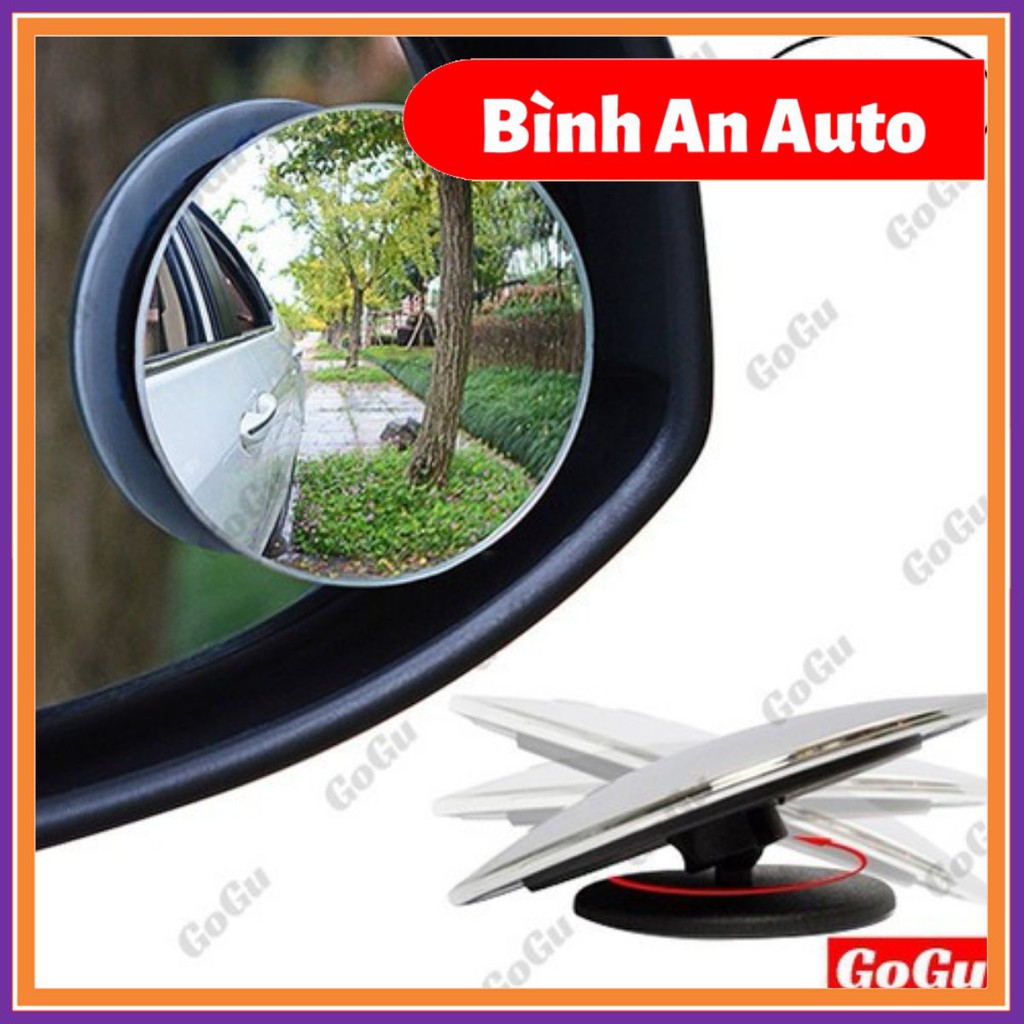 Bộ 2 Gương cầu lồi kính hậu xoay 360 - Bình An Auto