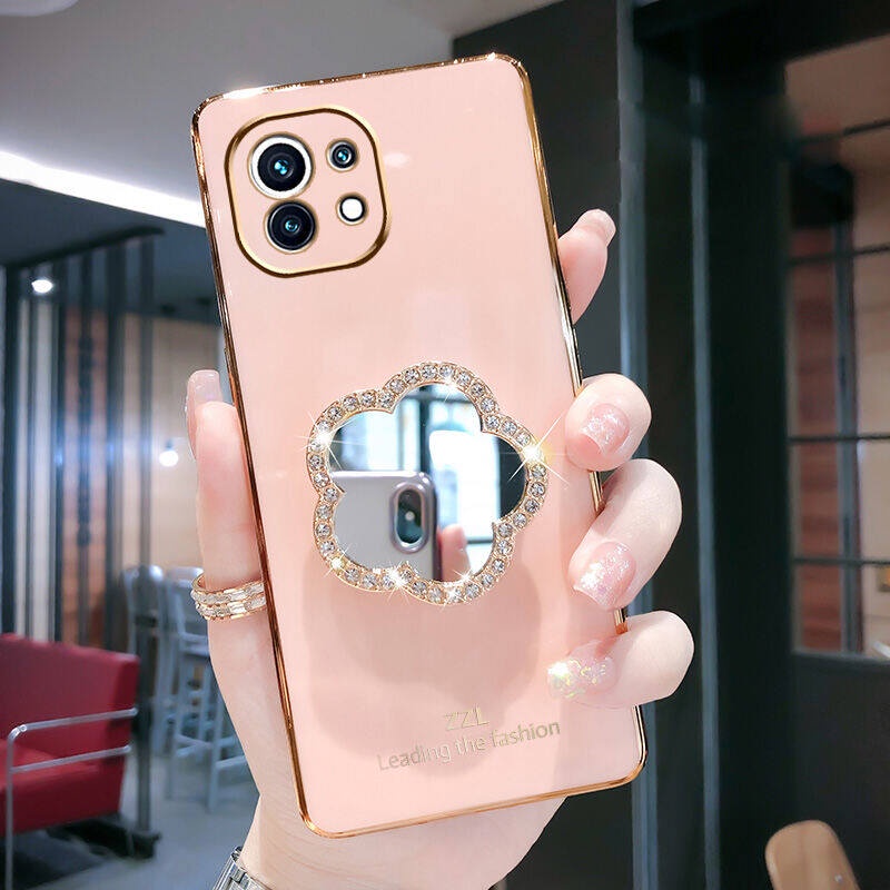 Ốp Điện Thoại Mềm Đính Đá Lấp Lánh Trang Điểm Cho Xiaomi 11 Lite 5G NE